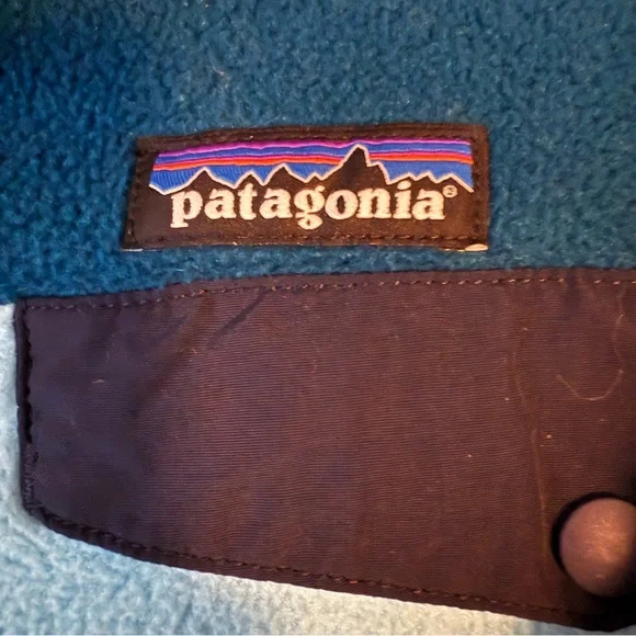 Patagonia Two Toned Fleece Pullover Synchilla Snap Style - Picture 4 of 10